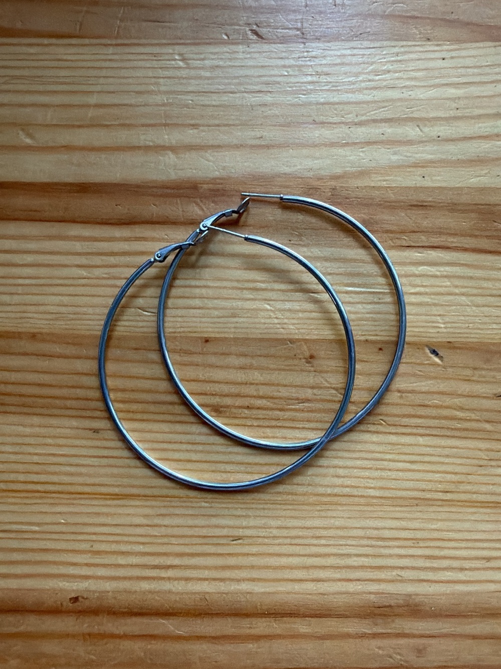 Silver Hoop Earrings - Classic Women's Jewelry - Picture 1 of 6